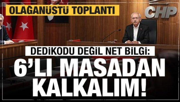 “6’lı masadan kalkalım…”