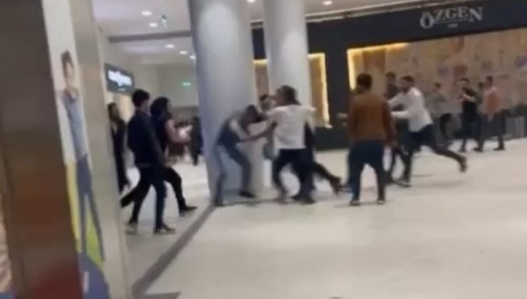 Bursa’da alışveriş merkezinde iki grup birbirine saldırdı