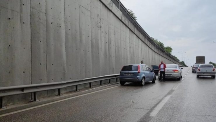 Bursa’da sağanak yağış trafik kazasını da beraberinde getirdi