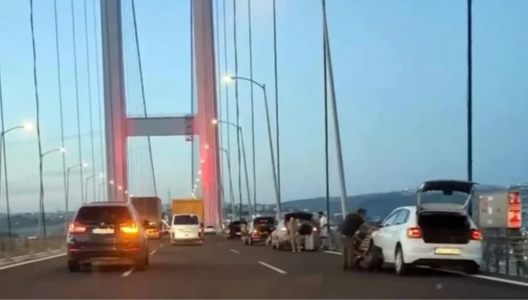 Osmangazi Köprüsü’nde 10’dan fazla aracın aynı anda lastiği patladı