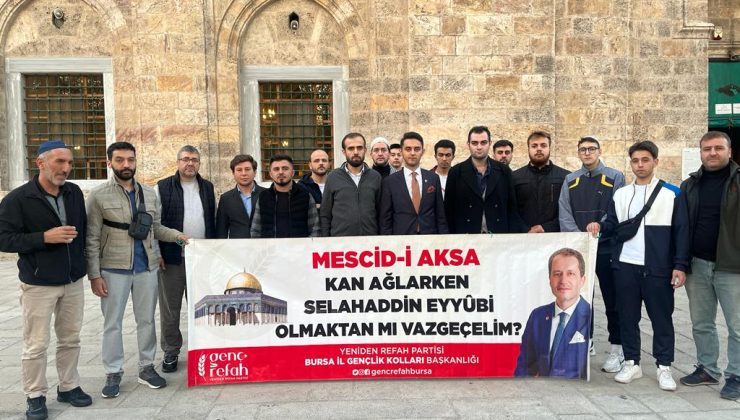 Genç Refah Bursa’dan Filistin’e destek oldu