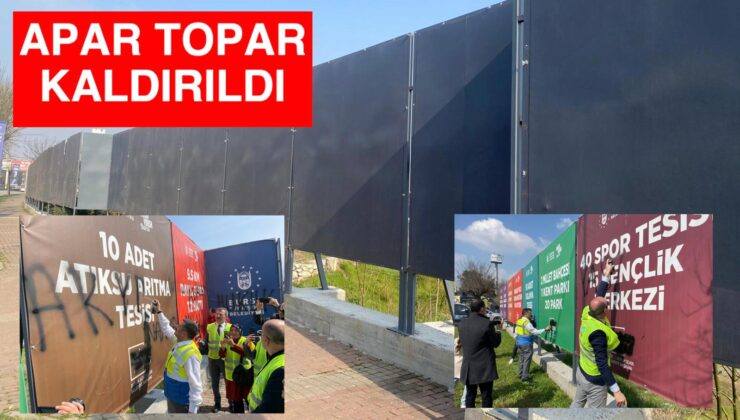 “Sprey Boya Protestosu” sonuç verdi…  “YASAK AFİŞLER”  APAR TOPAR KALDIRILDI