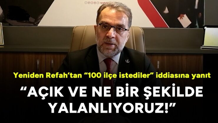 Yeniden Refah’tan Ak Partili Efkan Ala’ya sert yanıt: Açık ve net bir şekilde yalanlıyoruz!