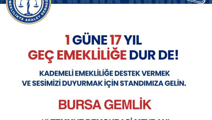 EMADDER Bursa, Gemlik’te Adalet İçin Alanlardaydı: “1 Güne 17 Yıl Beklememek İçin Mücadele Ediyoruz”