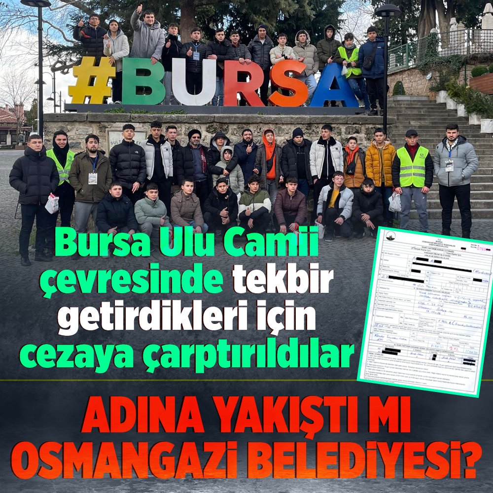 BURSA’DA TARTIŞMALI CEZA: ULU CAMİİ ÇEVRESİNDE TEKBİR GETİREN GENÇLERE YAPTIRIM
